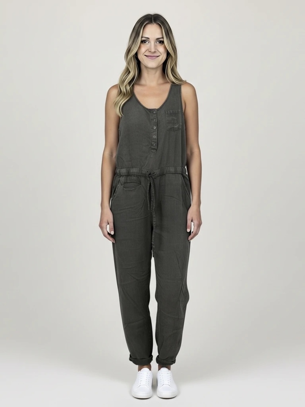 Thread & Supply Faith & Flower Utility Jumpsuit Ice Acid Wash Women’s Medium
